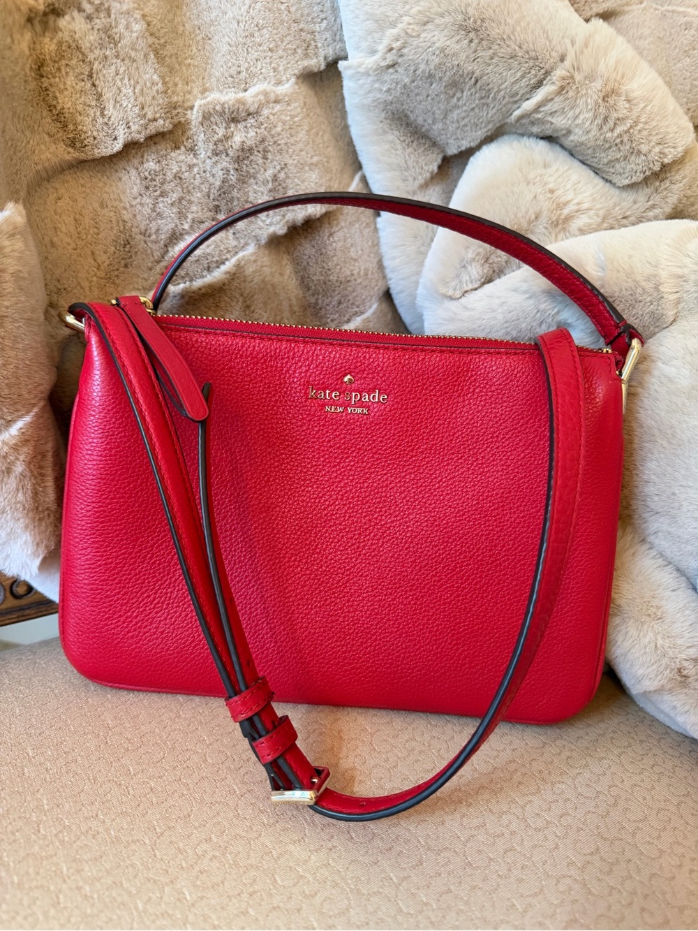 Kate Spade Red Leather Crossbody Bag